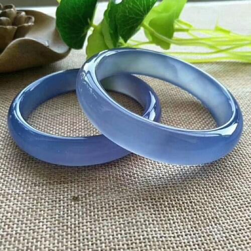100% real jade bangles 7A blue chalcedony women bangle jade bracelet bangles jade amethyst add certificate jadeite bangles