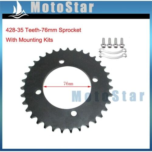 428 76mm 35T Rear Sprocket For Chinese 50cc 70cc 90cc 110cc 125cc 140cc 150cc 160cc 170cc 190cc Pit Dirt Bike Apollo Kayo SSR