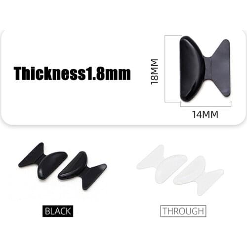 Useful 5 Pairs Soft Silicone Nose Pad For Glasses Non-slip Eyeglasses Sunglass black white Nose Pad