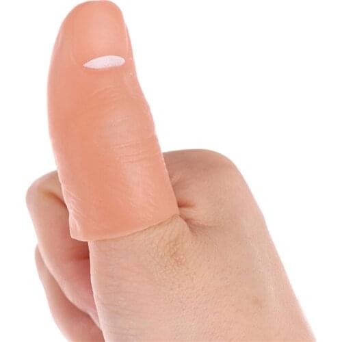 5pcs/set Hard Thumb Tip Finger Fake Magic Trick Close Up Vanish Appearing Finger Trick Props Toy Funny Party