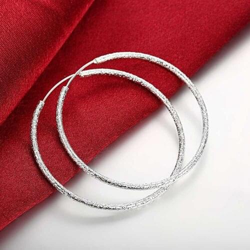 Accessories New Design silver plated jewelry Females Hoop earrings Fashion brincos Earhook Accessories Trendy Ornaments