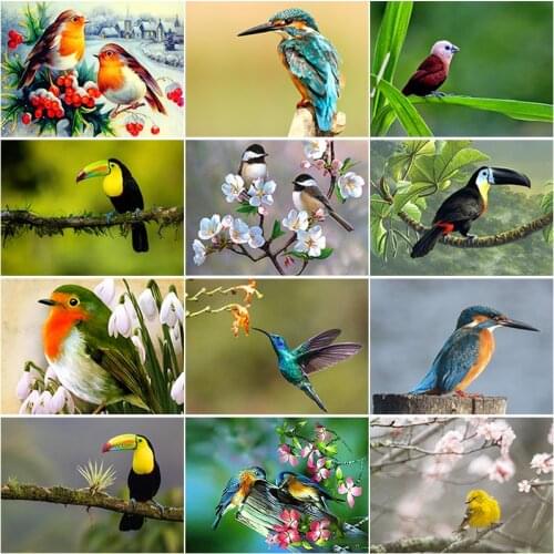 Bird DIY 5D Decoration Diamond Painting For Kids Rhinestone Full Round Drill Embroidery Kits Cross Stitch Manual Art Gifts