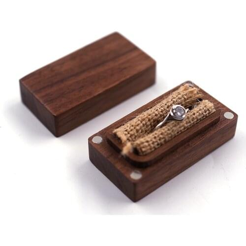 YIXIYOYI Wedding Personalized Custom Ring Box Rustic Ring Small Gift Case Wooden Ring Jewelry Holder Bearer Engagement Boxes