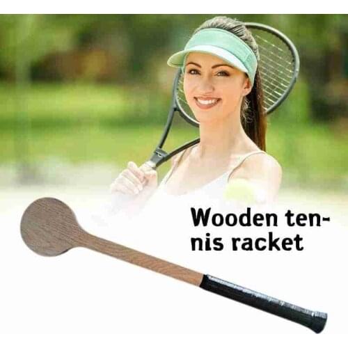 Wooden Tennis Spoon Dessert Tennis Racket Practice Hitting Accurate Tennis Pointer To Improve Outdoor Reaction Ability Racket