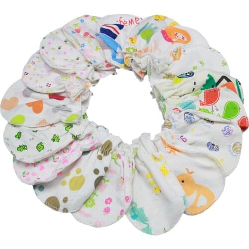 Baby Anti Scratching Face Gloves Cartoon Print Cute Boys Girls Glove Soft Breathable For Infant Mittens Protect Face