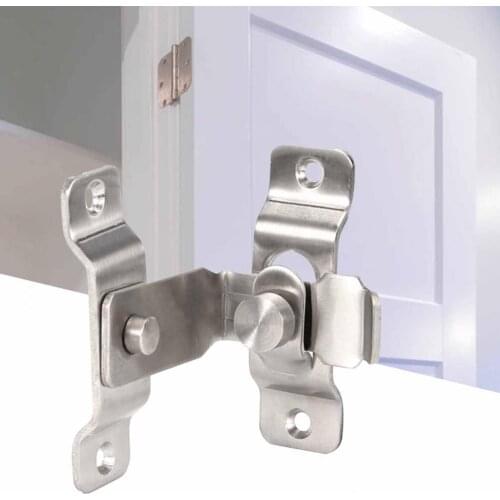 Door Buckle 90 Degree Anti-rust Doors Hardware Safety Sturdy Door Latch for Household Hardware Accessories Locks for Toilet
