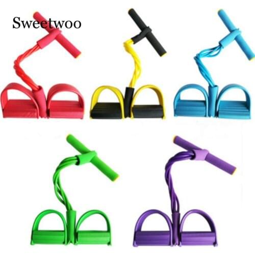 Fitness Resistance Band Pedal Exerciser Rope Tube Elastic Latex Pedal Pull Ropes Exercise Equipment Women Yoga Pilates Workout
