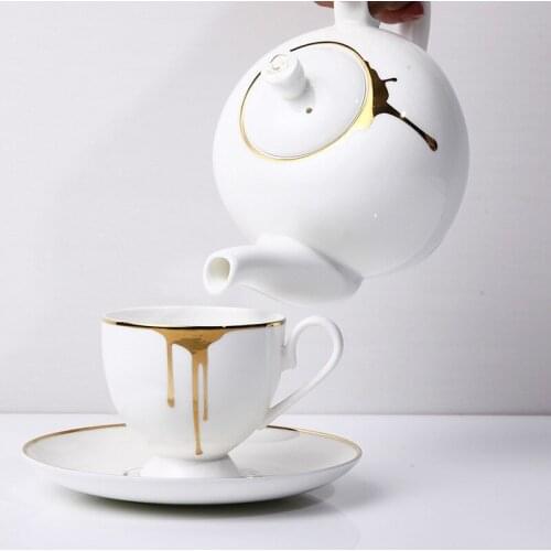 Coffee Cup Dishware Gift Box Ceramic English Afternoon Teapot Cup And Saucer