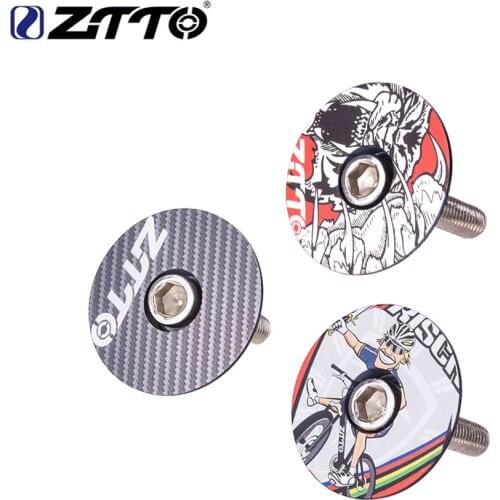 ZTTO MTB Bicycle Headset Stem Cap 1-1/8" Fork Top Cover Special Printing Cap Headsets Aluminum Alloy Mountain Road Bike Refit