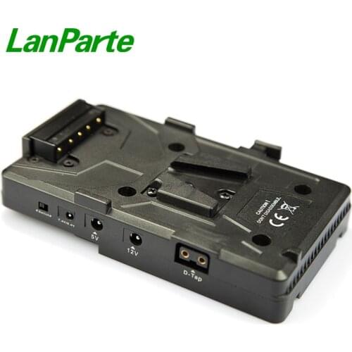 LanParte V Mount Camcorder Battery Pinch Plate with 15V 12V 7.4V 5V Output Port for DSLR Cameras