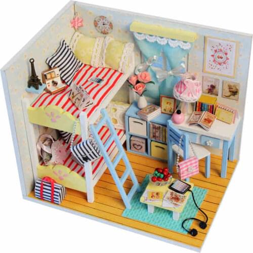 Diy Doll House Include Dust Cover Miniature 3D Puzzle Wooden Dollhouse Dolls For House Birthday Gifts Toys SENTIMENTAL MEMORIES