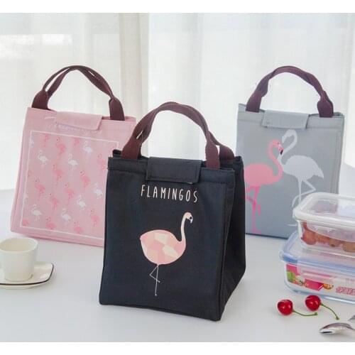 Flamingo Party Fashion Insulated Lunchbox Flamingo Portable Picnic Lunch Bag Birthday Party Decorations Kids Party Diy Decor