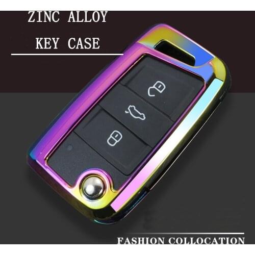 2019 NEW Zinc Alloy Car Key Cover Case For Volkswagen Golf 4 5 6 7 R G ti Mk7 Tiguan Key Ring Shell Accessories