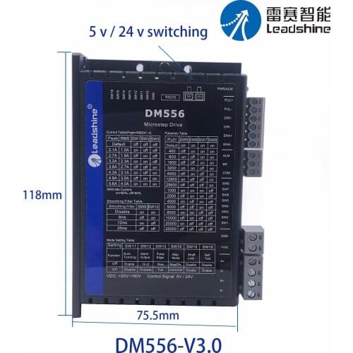 Original Leadshine DM556-V3.0 NEMA24 Stepper Motor Drive NEMA23 Stepper Motor Driver