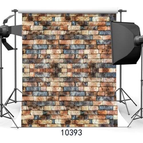 Mixed Colored Brick Wall Vinyl Photographic Background For Children Baby Shower Newborn Portrait Backdrop Photocall Photo Shoot