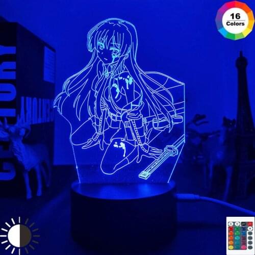 Led Light Anime Akame Ga Kill for Kids Bedroom Decor Night Light Brithday Gift Manga Room Desk 3d Lamp Akame Ga Kill