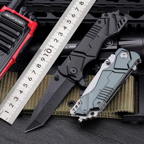 Outdoor Short Tactical Folding Knife Portable Defense High Hardness Camping Knife Wilderness Survival Knife Broken Window Tail