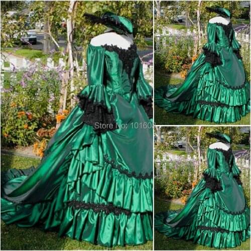 1860S Victorian Corset Gothic/Civil War Southern Belle Ball Gown Dress Halloween dresses CUSTOM MADE R-039