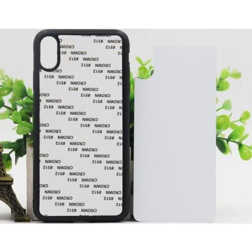 Wtsfwf DIY 2D Sublimation rubber TPU+PC Blank Case for iphone xs max with Aluminum Inserts and glue 10pcs/lot