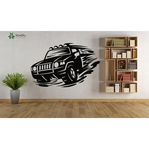YOYOYU Wall Decal SUV Racing Car Vinyl Wall Stickers Interior Cool Boys Bedroom Art Mural Wallpaper Auto Speed Design DecorSY753
