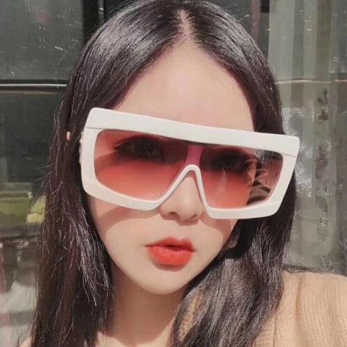 Oversized Womens Sunglasses Fashion Sun Glasses Big Frame Windproof Shades Men Flat Top Driving Goggles zonnebril dames UV400