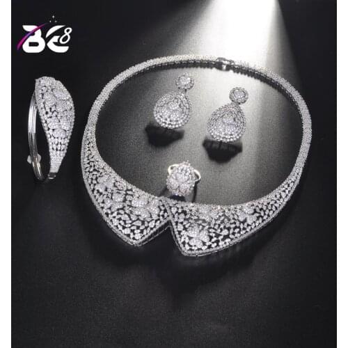 Be 8 Luxury Bridal Jewelry Sets for Women 2018 Christmas Gift New AAA Cubic Zirconia Jewelry Set Accessories bijoux S204