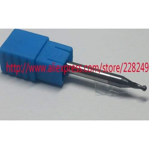 1pc R0.75*3*D6*50-HRC55 2 Flutes Tungsten solid carbide Coated Ball Nose End Mills CNC milling cutters