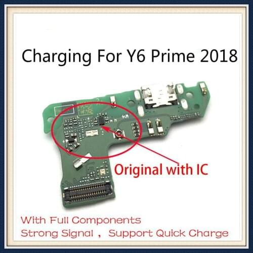 1pcs Charging Port Connector Board For Huawei Y6 prime 2018 Charge USB Jack Flex Microphone Mic