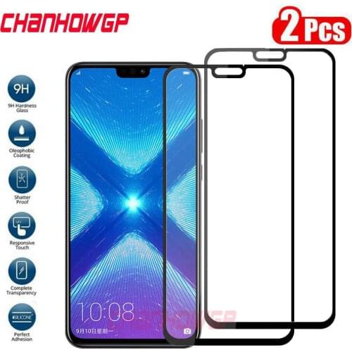 2pcs 9H Full cover Tempered Glass For Huawei mate 20 mate20 pro P20 Lite on Honor 8 Lite 10 8X 8C Screen Protector couque glass