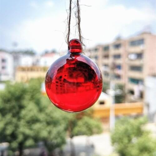 30mm Red Glass Magic Smooth Balls Gorgeous Crystal Chandelier Pendants Christmas Tree Hanging Drops Decoration