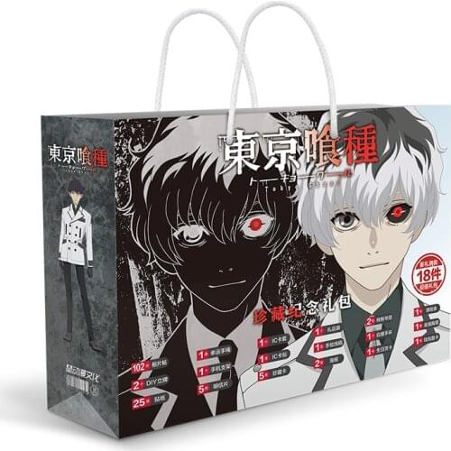 Anime Tokyo Ghoul Lucky Bag Kaneki Ken Postcard Poster Badge Stickers Toy Bookmarkgift bag Collection Bag Gift