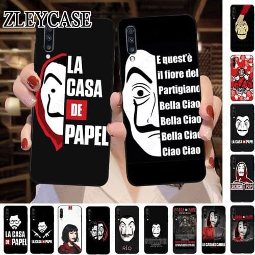 La casa de papel Phone Accessories Case For Samsung Galaxy A50 A10 A20 A20E A20S A30S A40 A51 A70 A30 A6 A8 COVER Cellphones