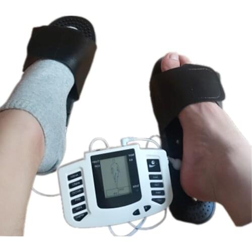 Tens Digital Body Therapy Massages Pulse Electro Stimulator Machine + 20Pcs Electrodes + Foot Massage Slippers + Storage Bag