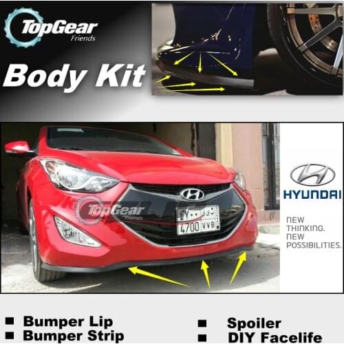 For Hyundai Excel Pony Brio Avega Fluidic Solaris For Dodge Brisa Attitude Bumper Lip / Front Spoiler Deflector / Strip Skirt