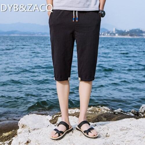 DYB&ZACQ Shorts for Men 5 Minutes Cotton Beach Pants New Summer Sports Slacks for Men Breeches Men 3XL