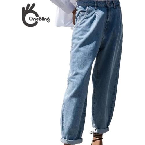 OneBling Jeans Women Armygreen Cargo Pants Casual High Waist Harem Trousers Workwear Carrot Fashion Autumn Winter Trousers