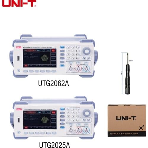 UNI-T UTG2025A UTG2062A Function Arbitrary Waveform Signal Generator 2-Channel 25MHz Bandwidth 125MS/s 8kpts Sampling Rate TFT