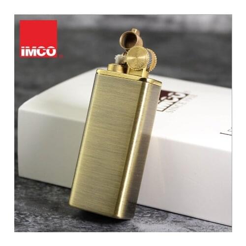 IMCO Brass Kerosene Retro Grinding Wheel Fire Loving Wind Lighter Gifts