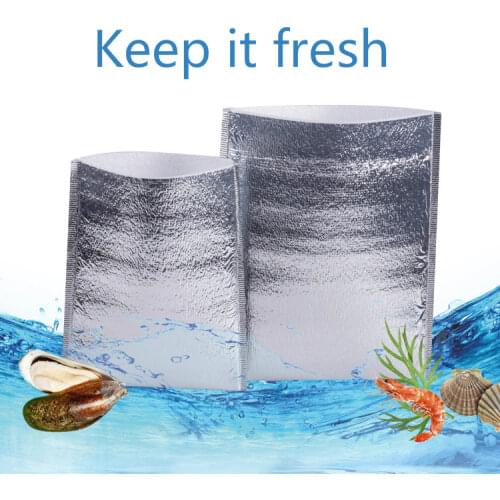 10 Pcs Aluminum Foil Insulated Food Storage Ice Bag Picnic Bags Thermal Cooler Reusable Lunch Snack Bento Picnic Hot &Cold Pouch