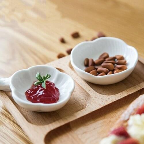 Creative Spices Dish Ceramic Flower Sacuer Dishes Dipped Sauce Dish Home Decor Accessories