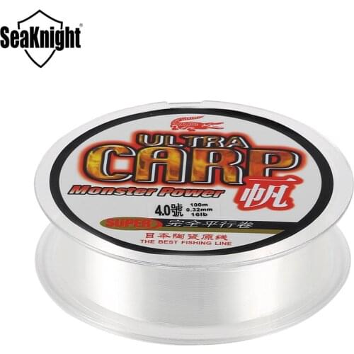 SeaKnight 100M Nylon Fishing Line 2-35LB Super Strong High Quality Monofilament Line Japanese Material Saltwater Carp Fishing