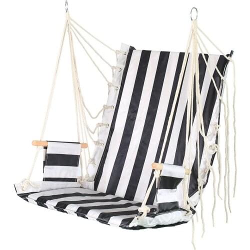 Household Multifunctional Single Hanging Basket Hammock Chair Indoor Lazy Swing Hanging Chair Cradle Cushion Swing Seat Cushion