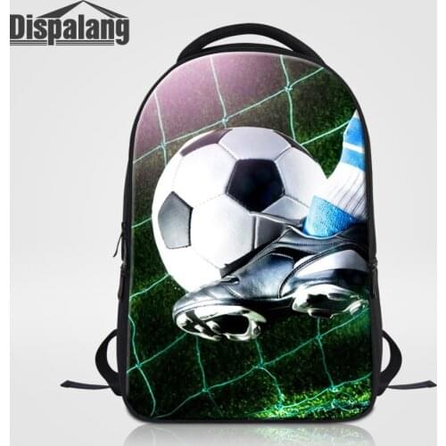 Dispalang Fashion Men Laptop Backpack Soccers Prints School Bagpack for Teens Customized School Bags Footballs College Schoolbag
