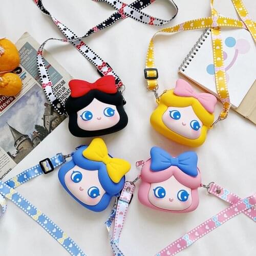 Disney Princess coin pure 2021 summer new childrens messenger bag cartoon fashion shoulder bag messenger bag
