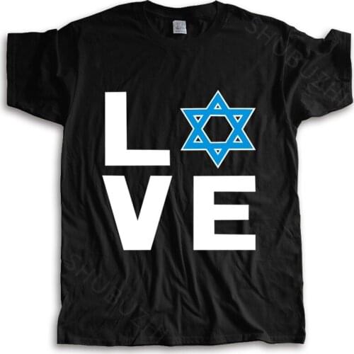 New arrived men t-shirt summer Men I Love Israel Star Of David Jewish Supporter T-Shirt many color tops fashion unisex tees