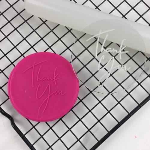 Thank you Reverse stereo Cookies Cake Mould Baking Tool printing can be customized with various text patterns