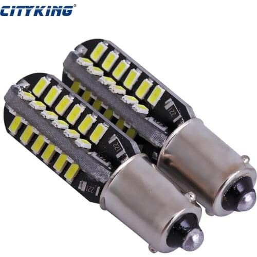 Wholesale 100pcs/Lot Auto canbus ba9s led 48smd 3014 LED car bax9s led bulb t4w 48 led W5W 194 SMD Error Free White Light Bulb