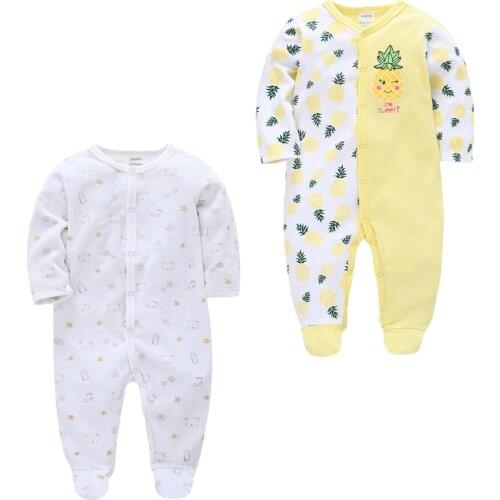 2021 Autumn Newborn Baby Girls Jumpsuit Rompers Long Sleeve 100%Cotton Cartoon Overalls Roupas Bebe De Newborn Baby Onesie