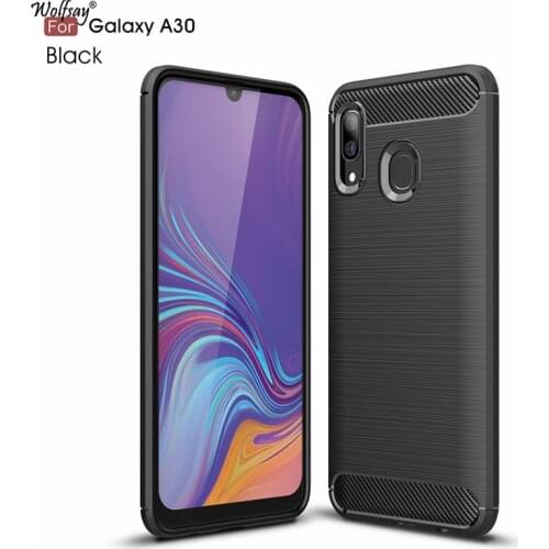 Wolfsay Anti-knock Case For Samsung Galaxy A30 Case A305F/DS Soft TPU Brushed Case For Samsung Galaxy A30 Phone Fundas Coque