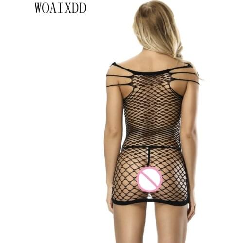 Sexy lingerie vest vertical stripes perspective sexy mesh one-piece mesh netting stockings plus size lingerie sexy hot erotic